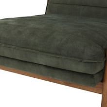 Olive Green Aldric Velvet Armchair & Ottoman Set